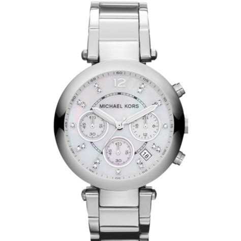 michael kors parker silver tone watch uk|Michael Kors parker chronograph.